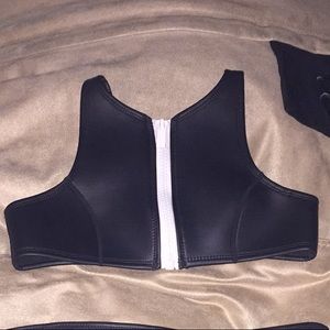 HOAKA neoprene black bikini top S